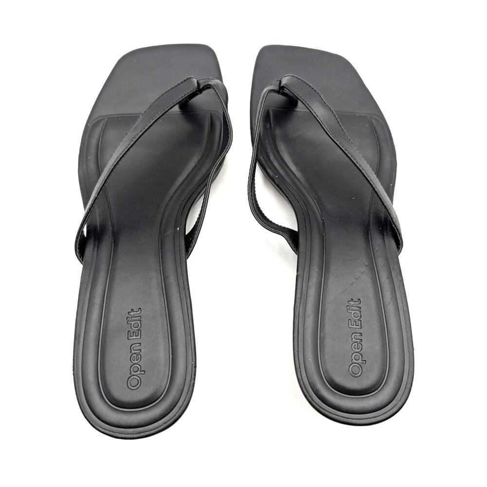 Open Edit Tori Slip-On Kitten Heel Sandal Women's Black Size US9-9.5 - Picture 8 of 10